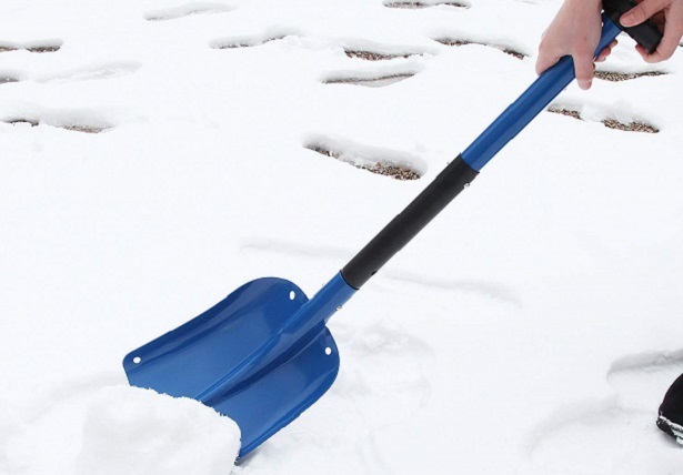Laser tools folding snow shovel 4810 with storage bag ideal for the car