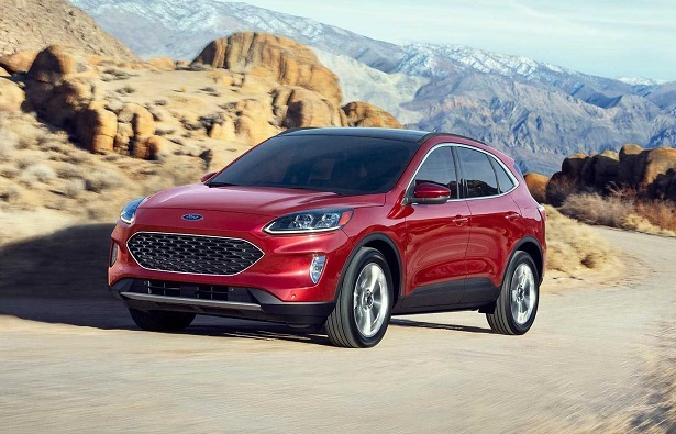 2020 ford escape red driving