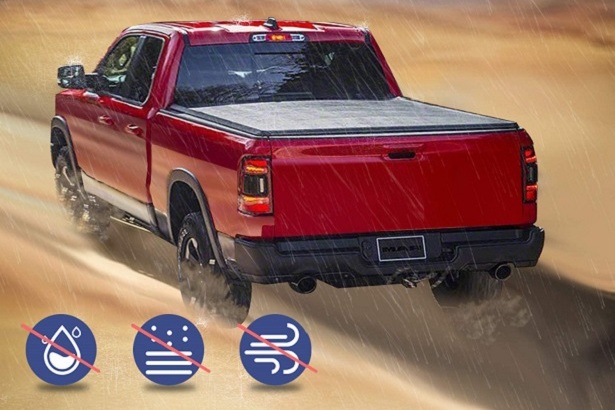 truck bed cover rain